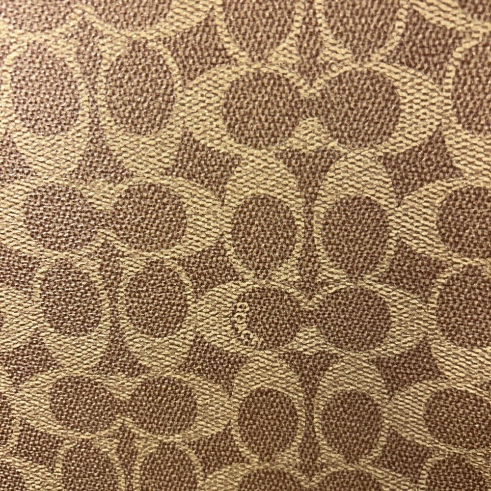 Coach Old Rose/Beige Signature Cashin Chain Tote - Picture 4 of 13